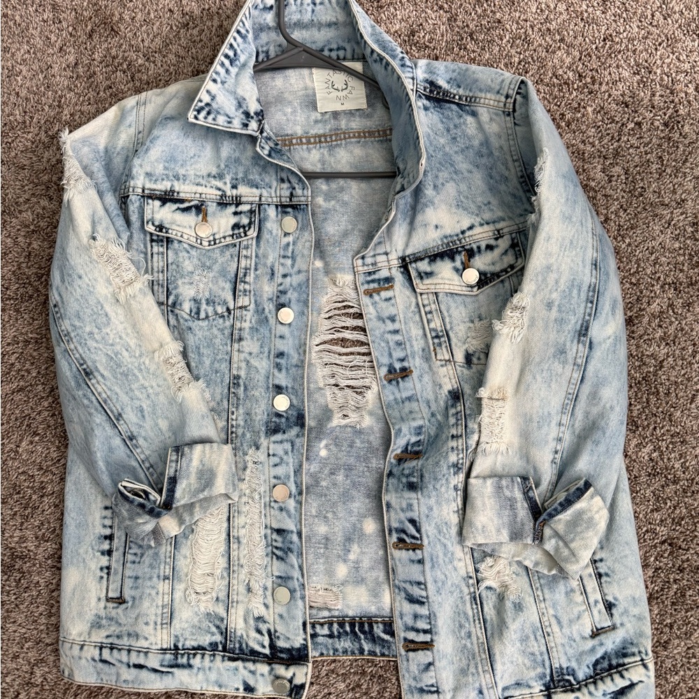 Distressed Denim Jacket - Picture 2 of 4